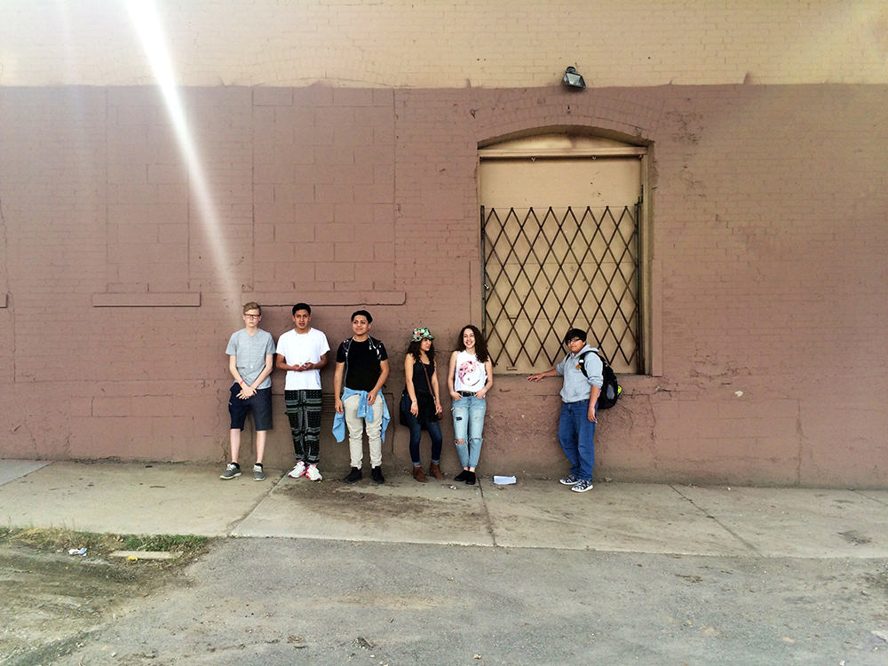 Some of the students of Escuela Verde who participated in our workshops and collaborated with us on the mural.